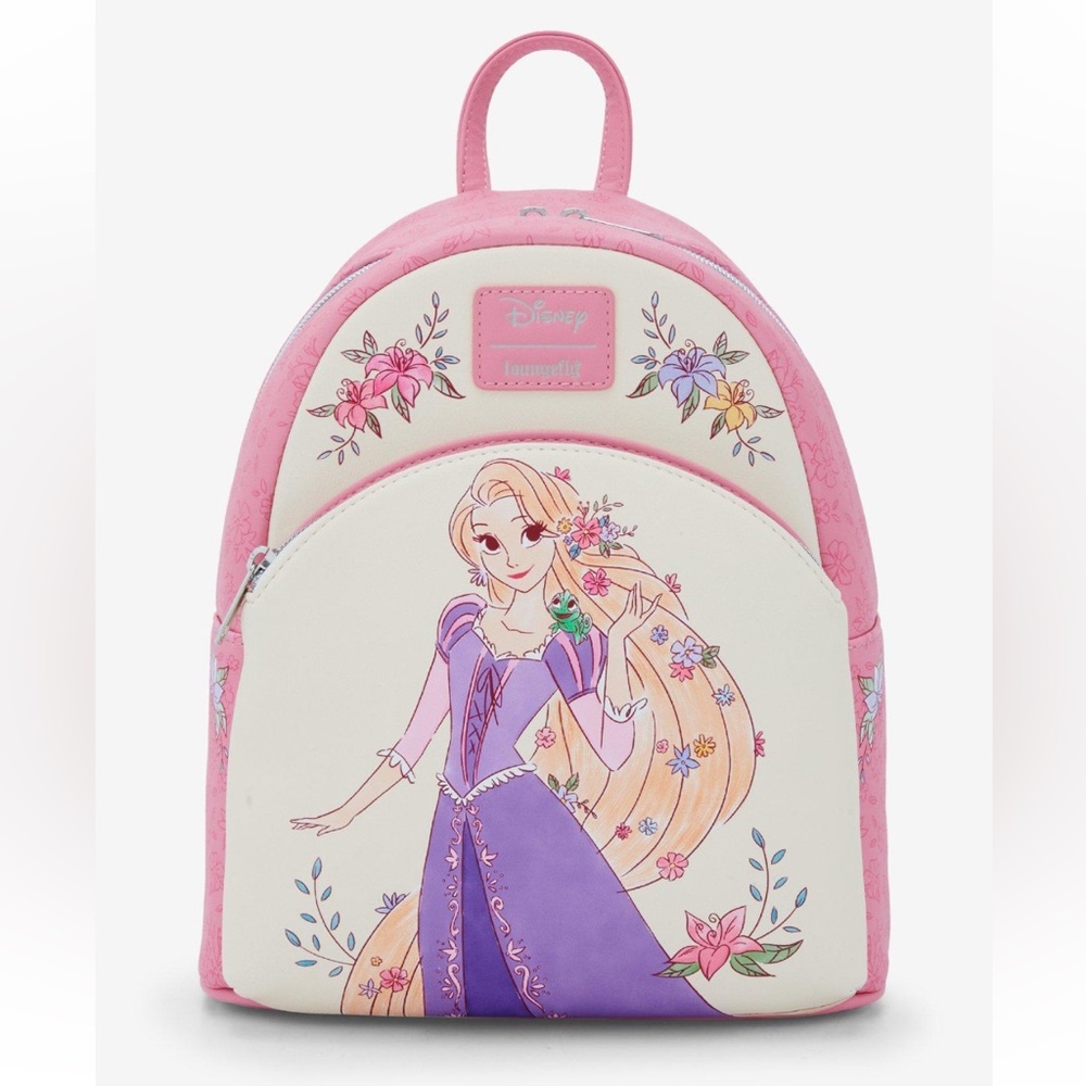Loungefly Disney Tangled Rapunzel Flowers Mini Backpack – Exclusive Princess Bag